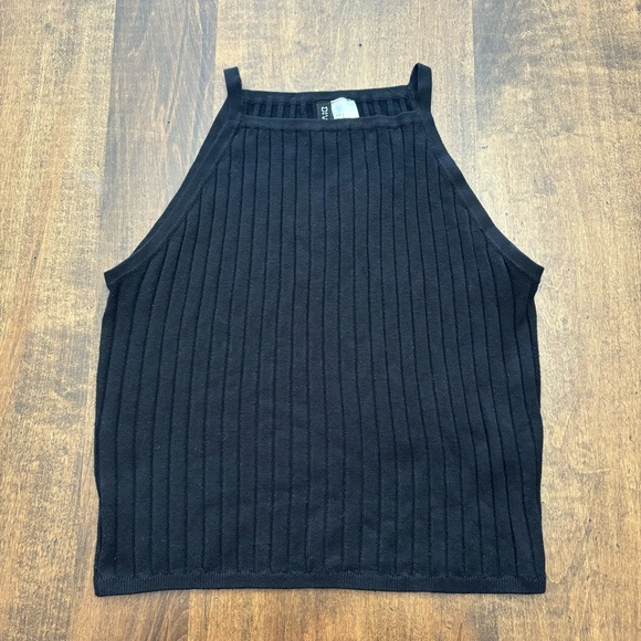 Zara Black Ribbed Tank Top - Picture 4 of 8